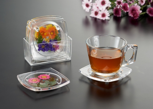 Square Coaster flower style